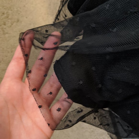 Torrid Black Polka Dot Lace Dress - Picture 6 of 8